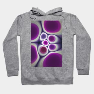 Violet & Purple Shell Rock. Abstract Digital Artwork Hoodie